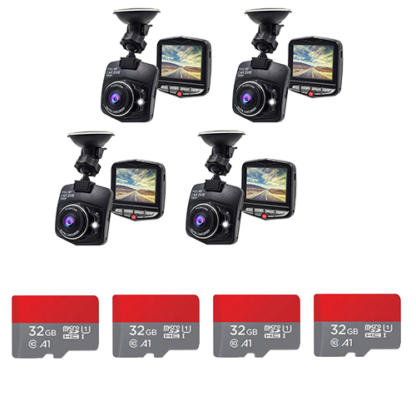 4x [DASH CAM] AND 4x [32GB SD CARDS]