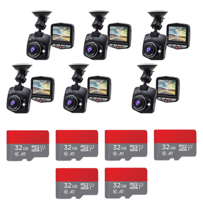 6x [DASH CAM] AND 6x [32 GB SD CARDS]